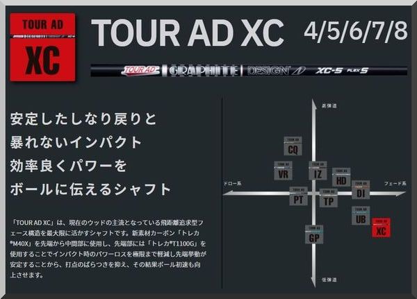 □ グラファイト ツアー AD / Tour AD XC-6S 1W用 各メーカー スリーブ
