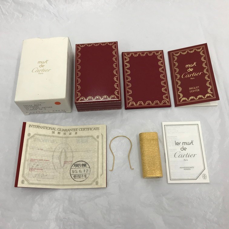 BEAF1007】カルティエ must de Cartier ライター PLAQUE OR G