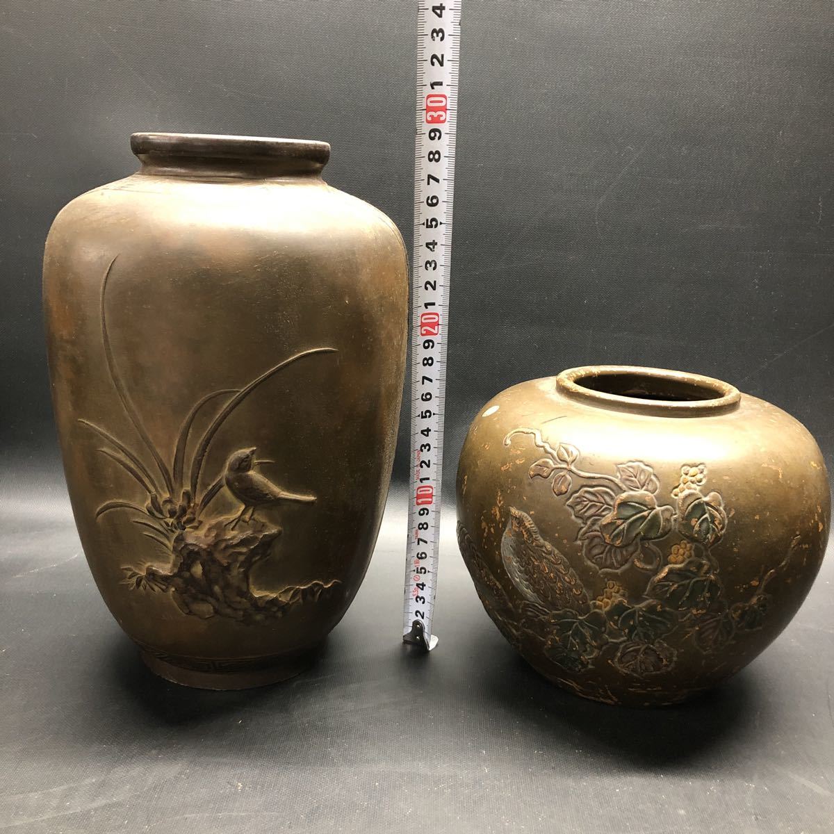 AI1703 金属製 花瓶 6点 /壺 青銅？銅？ 花器 置物 飾り インテリア