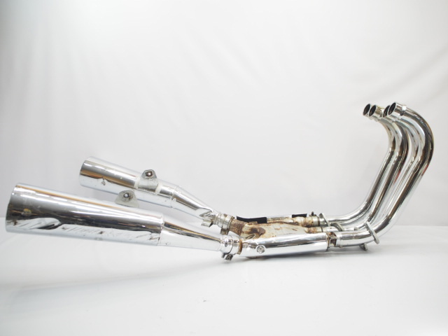 XJR1200 4KG 純正フルエキゾーストマフラー エキパイ サイレンサー XJR1200純正マフラー4KG 交換組み換え車検などに 4KG-1 -2サイレンサー