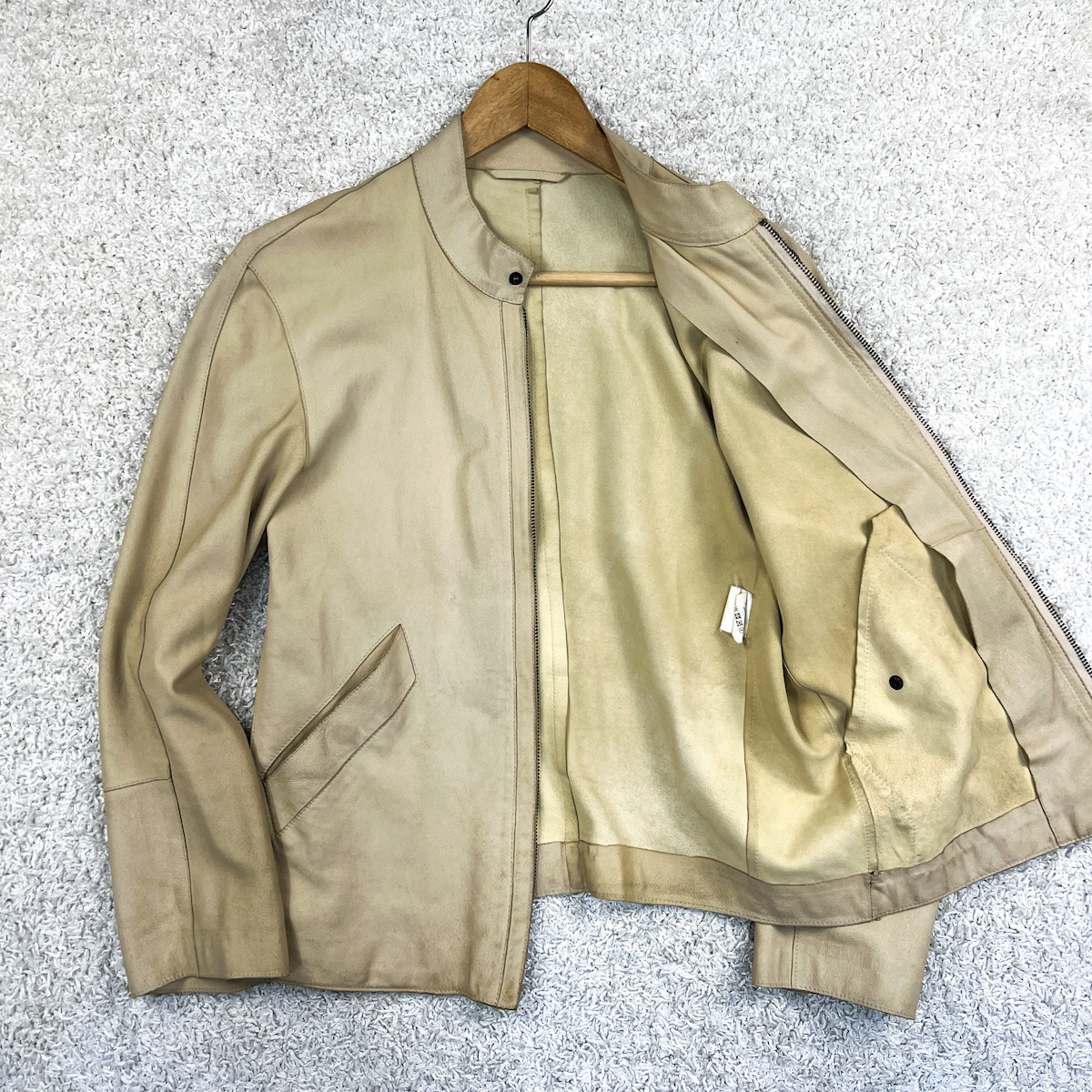 EMPORIO ARMANI】上質な着こなし◎薄手 本革 レザーライダース