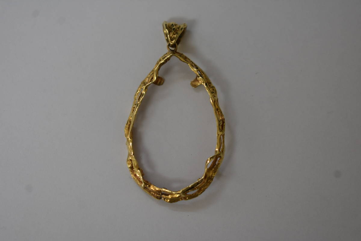 うぶ品 K18刻印 ペンダントトップフレーム 18金 約3．9g つぶし