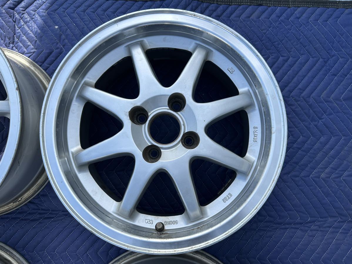 WORK WORK 15×6.5J 100-4穴 オフセット+38 2本 6.5J