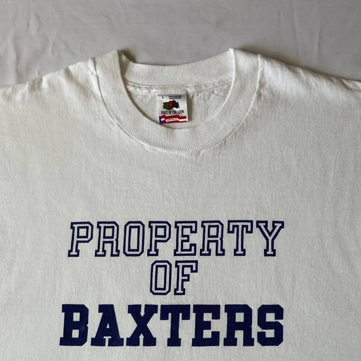 超美品 良デザイン 2段ストレート 希少 90's フルーツオブザルーム VINTAGE ビンテージ USA製 アメリカ製 オリジナル 100%コットン Lサイズ