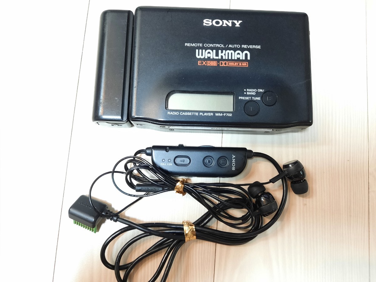 SONY/ソニー カセットウォークマン WM-F702 リモコン付【ジャンク