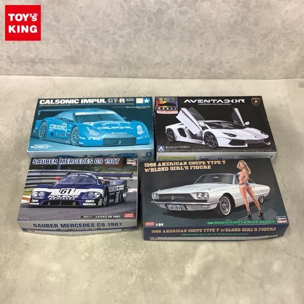 1円〜 アオシマ等 1/24 ランボルギーニ アヴェンタドール LP700-4 ホワイトパール カルソニック IMPUL GT-R 他