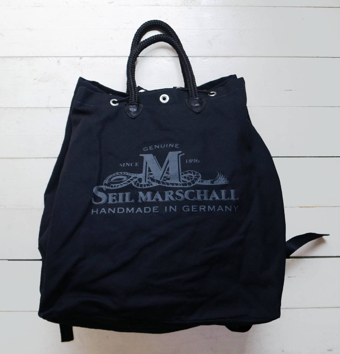 SEIL MARSCHALL サイルマーシャル ロゴプリント 2WAY NEW TOTE BAG トートバッグ／バックパック(リュック) 黒 ドイツ製 JUNYA MAN
