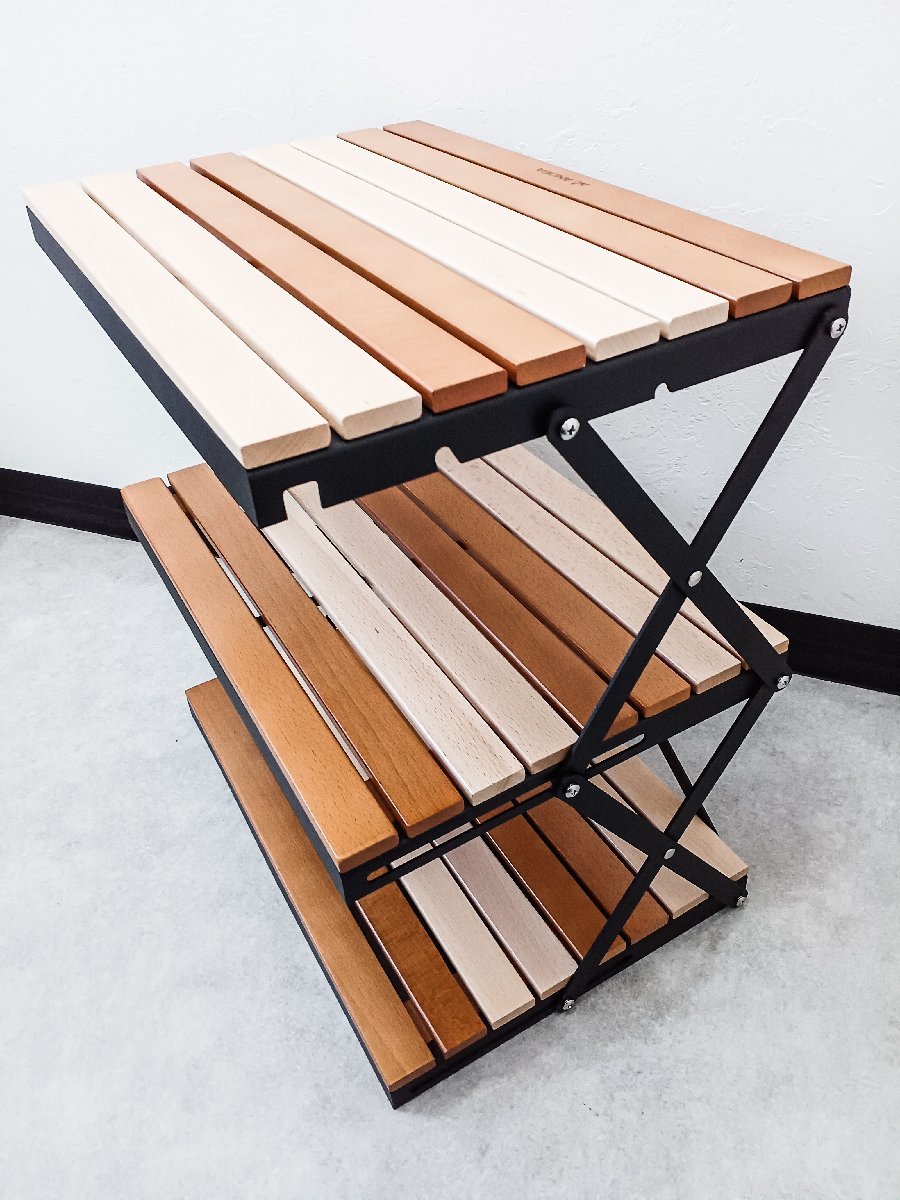 K) 未使用新品 ANOBA AN038 2トーンウッドラック 3段 アノバ ANOBA 3段