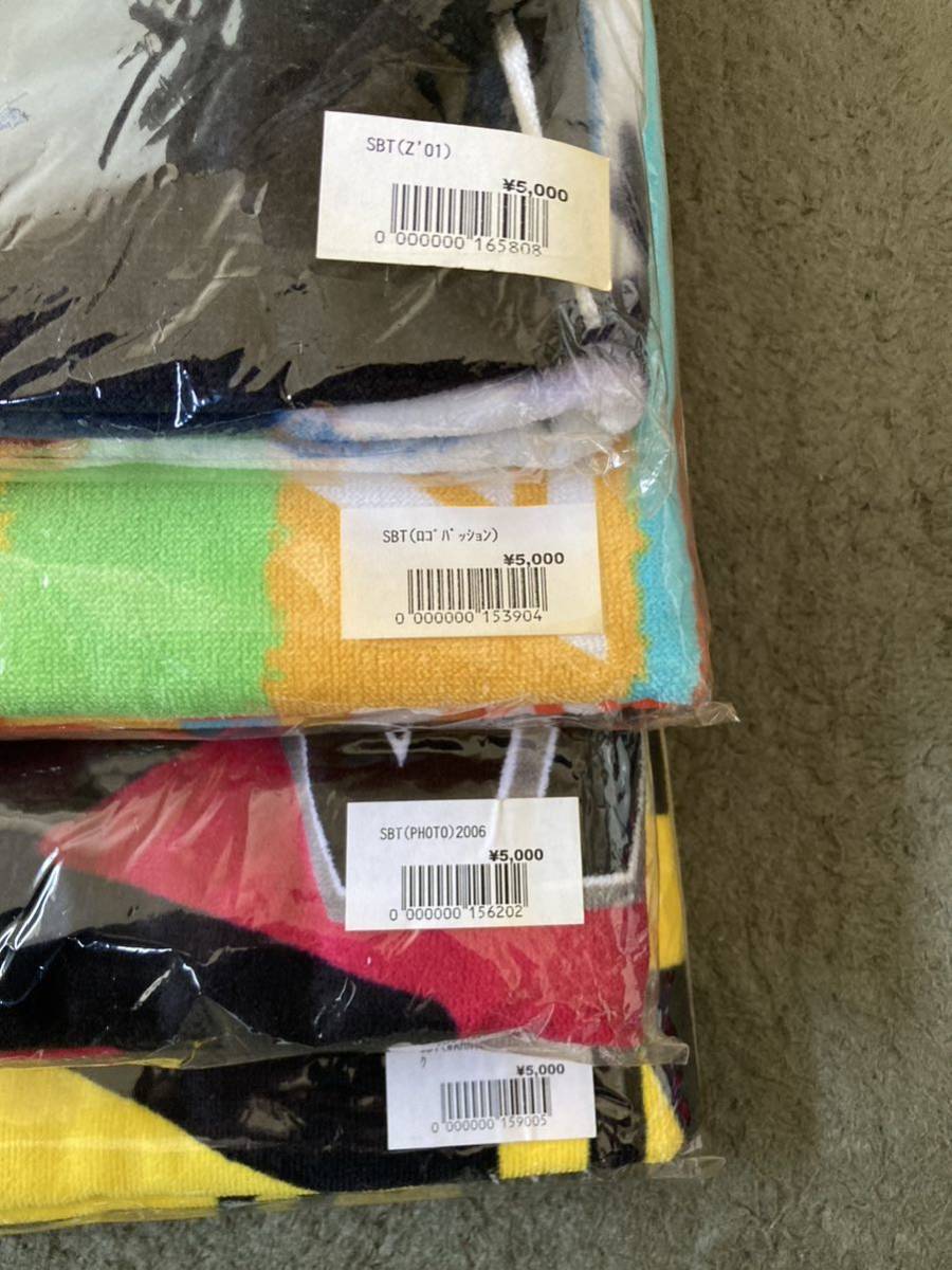 矢沢永吉ビーチタオル E.YAZAWAタオル4枚セット2枚シミ有り SBT 矢沢