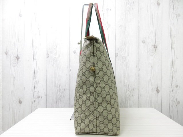 美品✨️グッチ 3028 GGスプリーム トートバッグ ボストン シェリーライン 美品✨️グッチ 3028 GGスプリーム トートバッグ ボストン シェリー