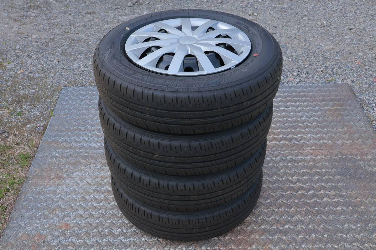 新車外し!ダイハツ純正タイヤホイール4本セット ダンロップ ENASAVE EC300+ 155/70R13 ミライース LA350S LA360S