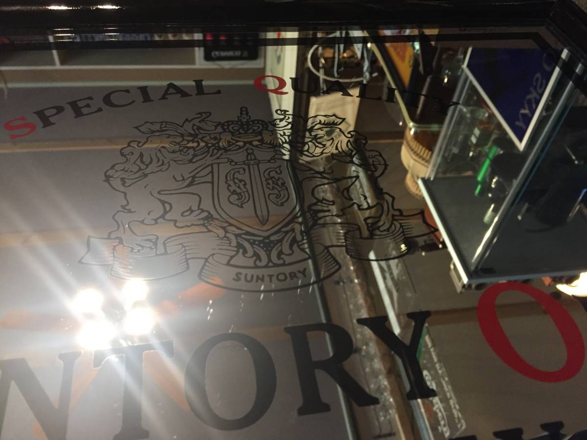希少 サントリー オールド 大型 木製 ビンテージ パブミラー SUNTORY