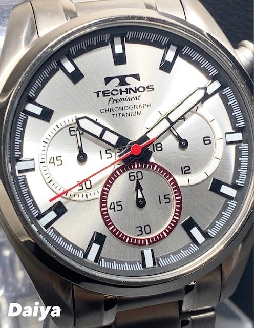 新品 TECHNOS テクノス 腕時計 正規品 アナログ腕時計 クオーツ クロノグラフ チタン 5気圧防水 ビジネス メンズ シンプル プレゼント
