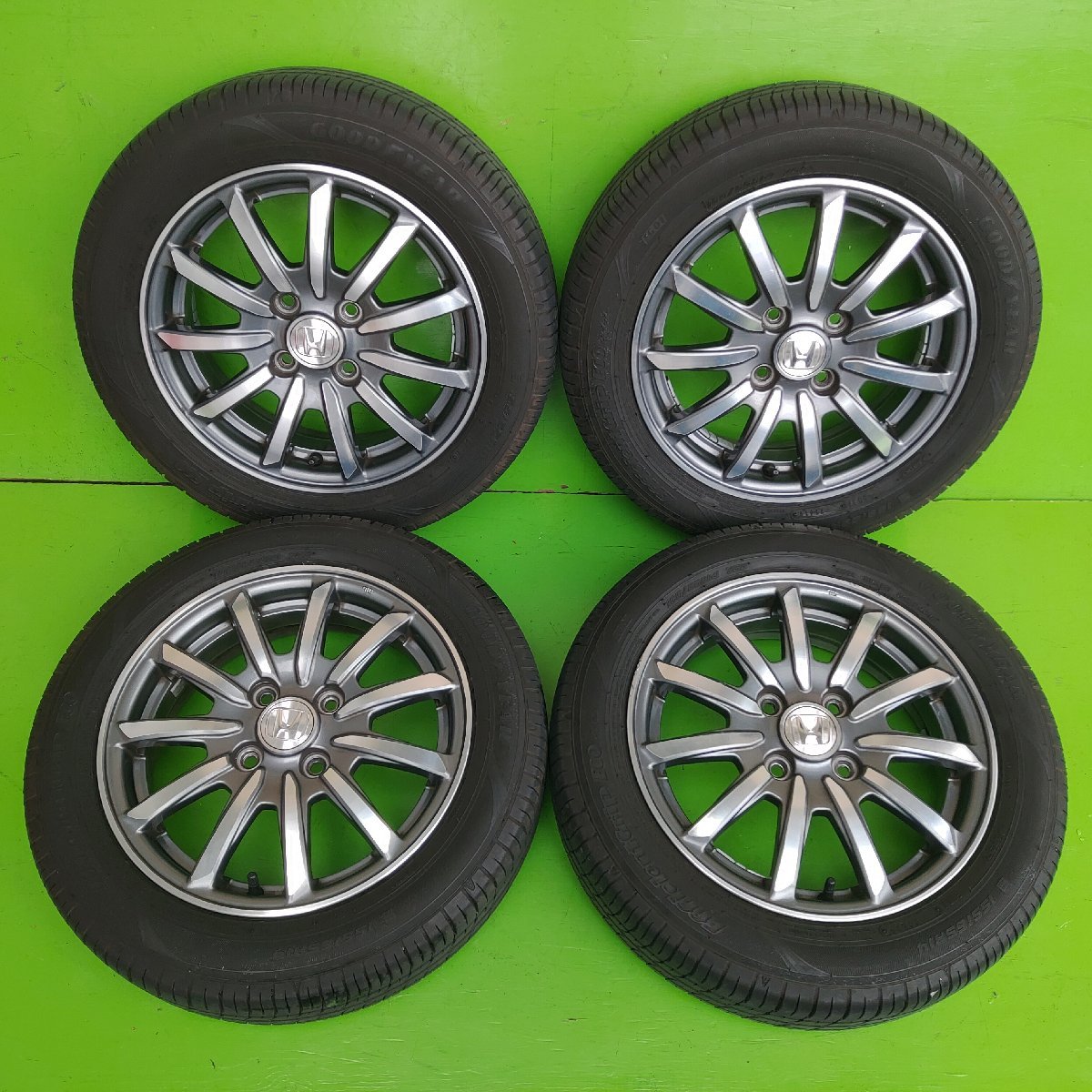 ホンダ N-WGN純正ホイール 14x4.5J PCD100 ヨコハマオマケタイヤ付 155 