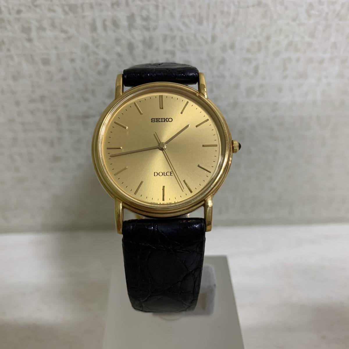 IK-22182】SEIKO DOLCE 8J41-6060 18KT 金無垢 稼動品 クォーツ 総重量 