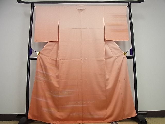 訪問着 人間国宝 福田喜三郎 霞箔散らし 暈し染め 金銀彩 正絹（平和屋 