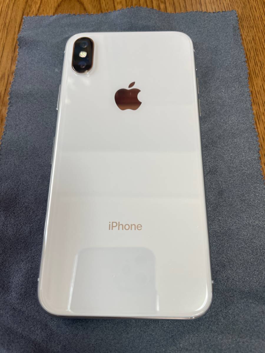 iPhone X シルバー 64GB バッテリー最大容量73% SIMフリー済 iPhoneX