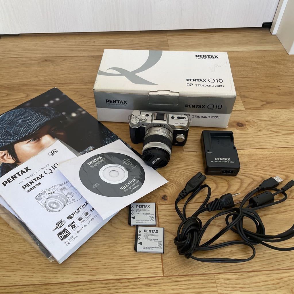 ジャンク品】PENTAX Q10 ズームレンズキット （シルバー） リコー