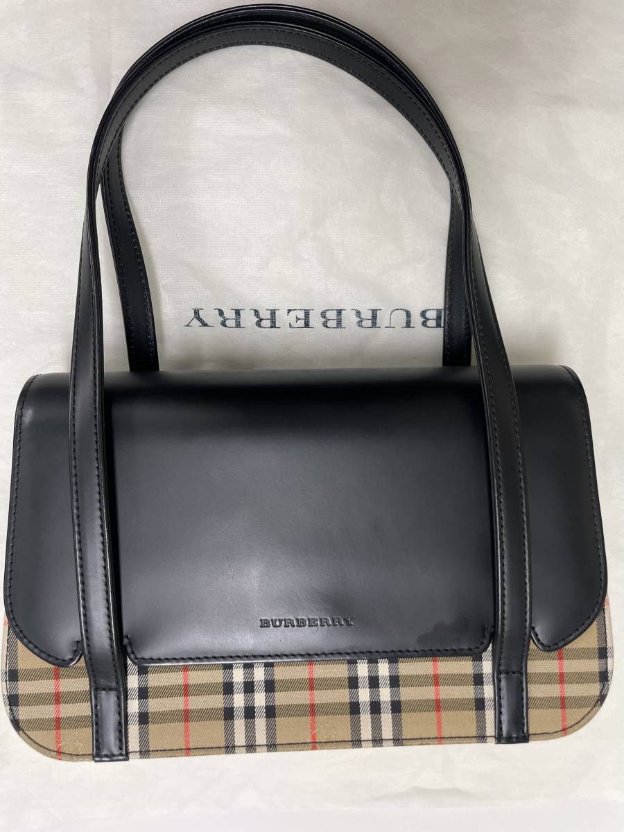☆BURBERRY【バーバリー】ノバチェック切替ハンドバック レディース
