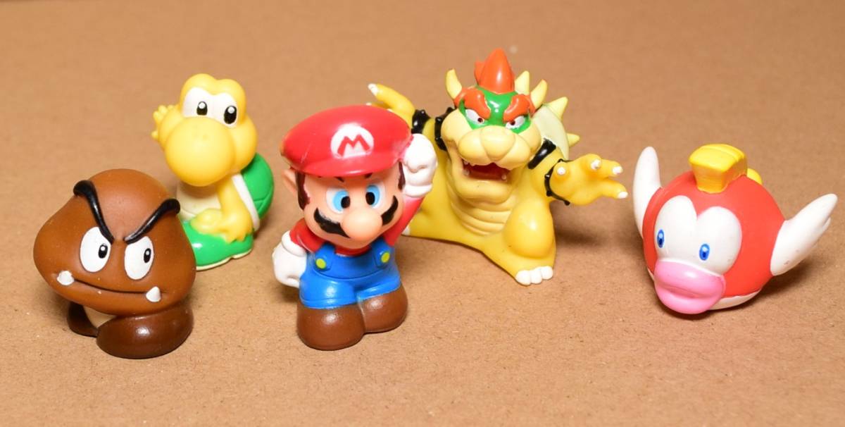 スーパーマリオ 指人形 ソフビフィギュア☆コレクションメイト☆クッパ