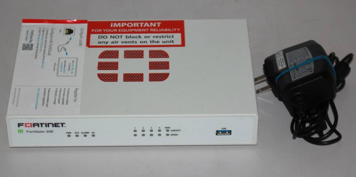【FG-30E】Fortinet FortiGate-30E UTM ライセンス 23年11月15日【通電OK】【初期化済】【ACアダプター付き】