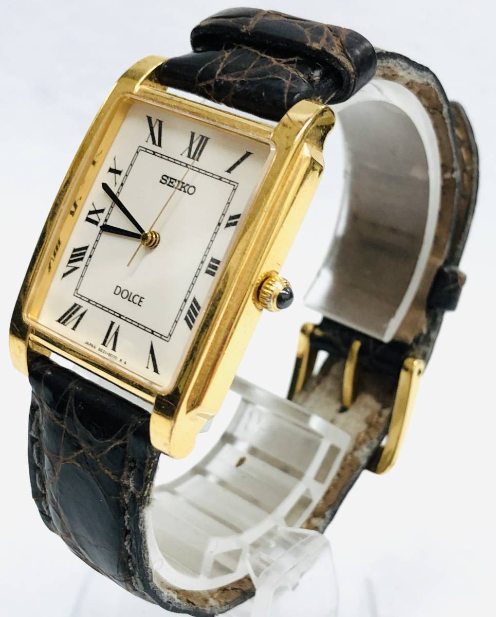 1円スタート SEIKO セイコー DOLCE ドルチェ 5E31-5000 ローマン