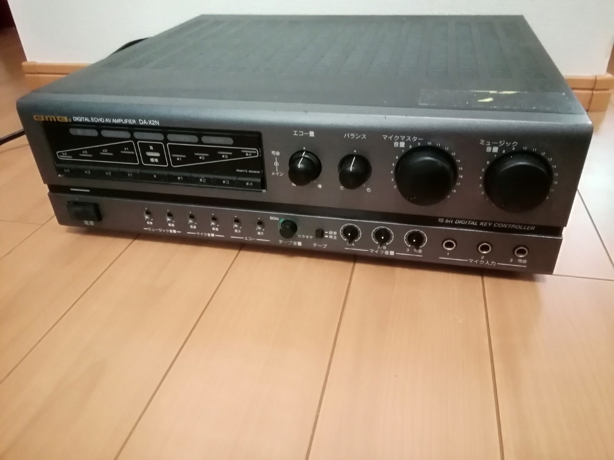 カラオケ機器　DA-X2N　BMB　通電確認済み 現状品】業務用カラオケアンプ BMB DA-X2N リモコン RM-X1 付き