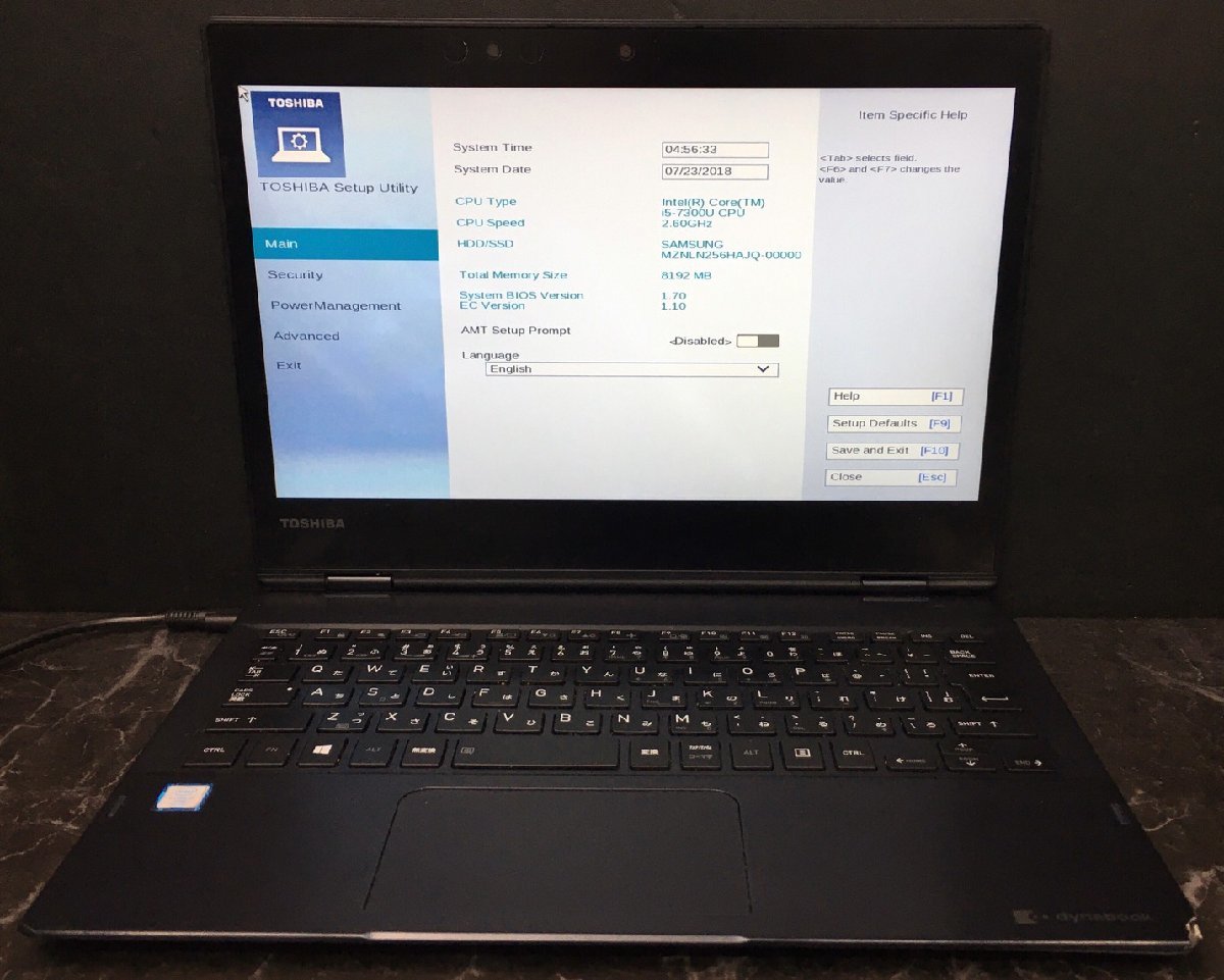 19 【1円スタート】ジャンク/起動可/ノートパソコン/東芝/dynabook/T75