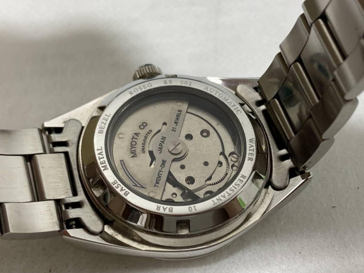 2705☆ROSEG MILANO 腕時計 AUTOMATIC 裏スケ RS 002 METAL BEZEL 