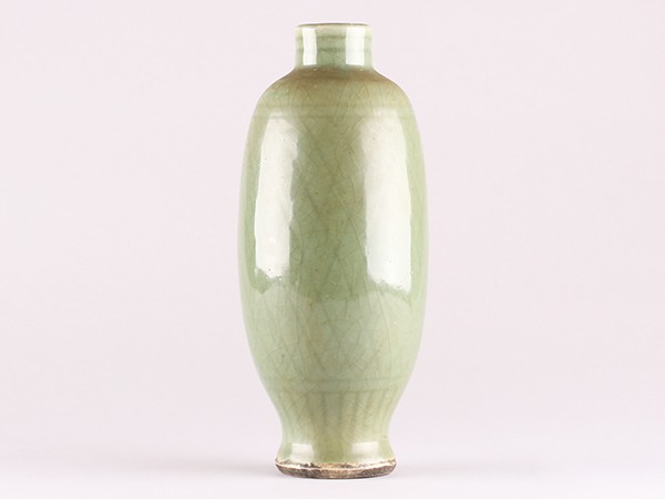 K】茶道具 時代 中国唐物 龍泉窯 七官青磁 花瓶 うぶだし品 m112