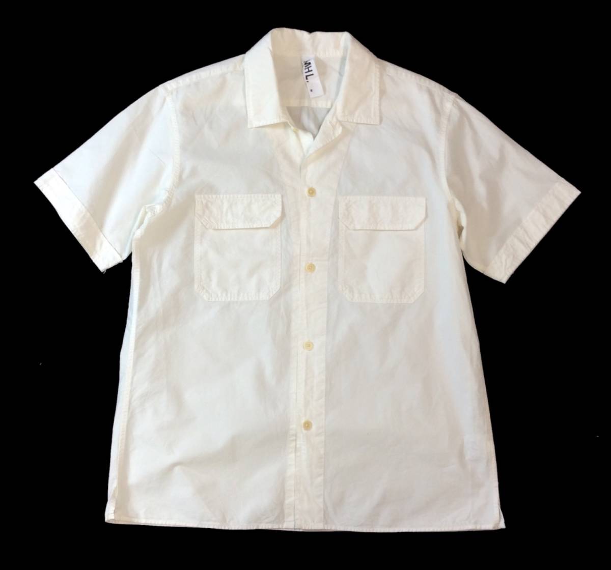MHL MARGARET HOWELL マーガレットハウエル オープンカラー 半袖シャツ 
