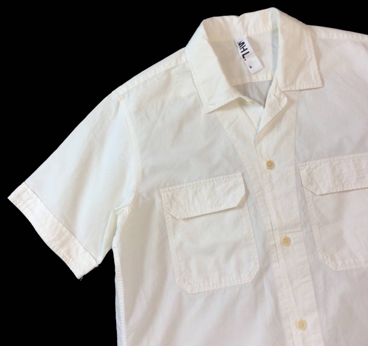 MHL MARGARET HOWELL マーガレットハウエル オープンカラー 半袖シャツ 