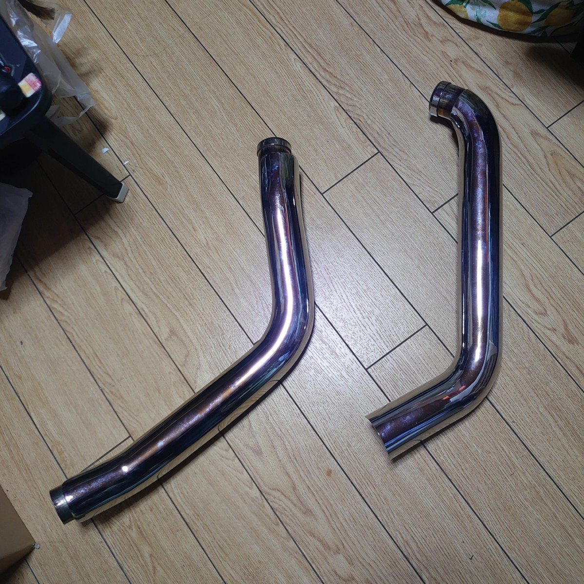 モーターステージ 左右独立エキパイ ソフテイル マフラー パーツ