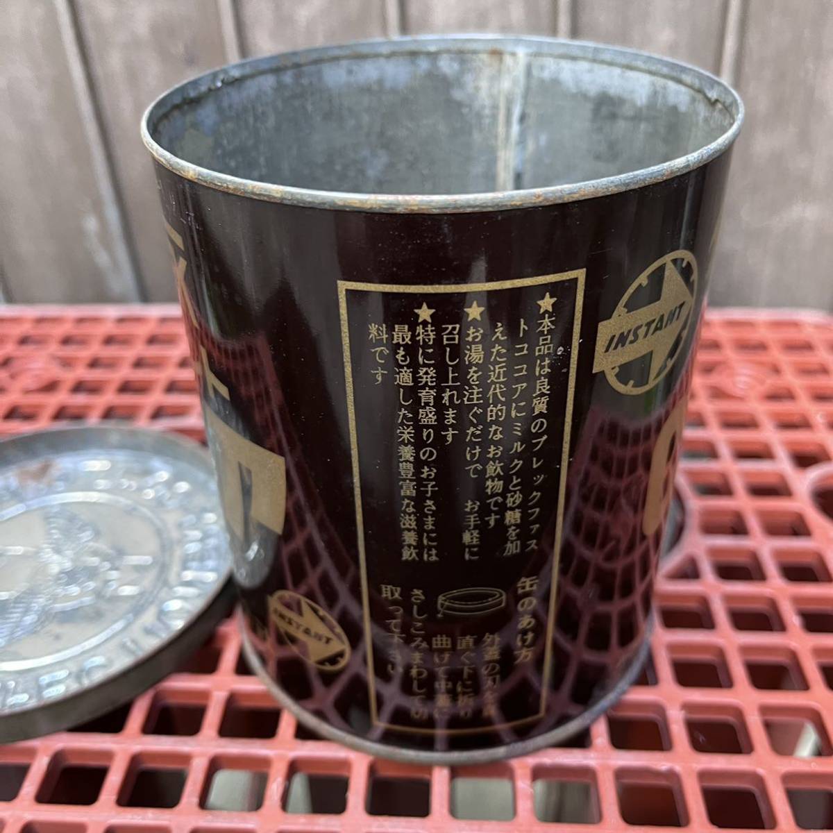 昭和レトロ 森永 インスタント ココア カン缶 Morinaga アンティーク