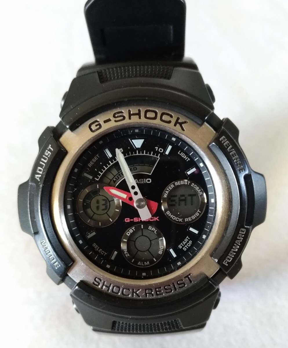 【稼働品】G-SHOCK カシオ CASIO 腕時計 アナデジ AW-590