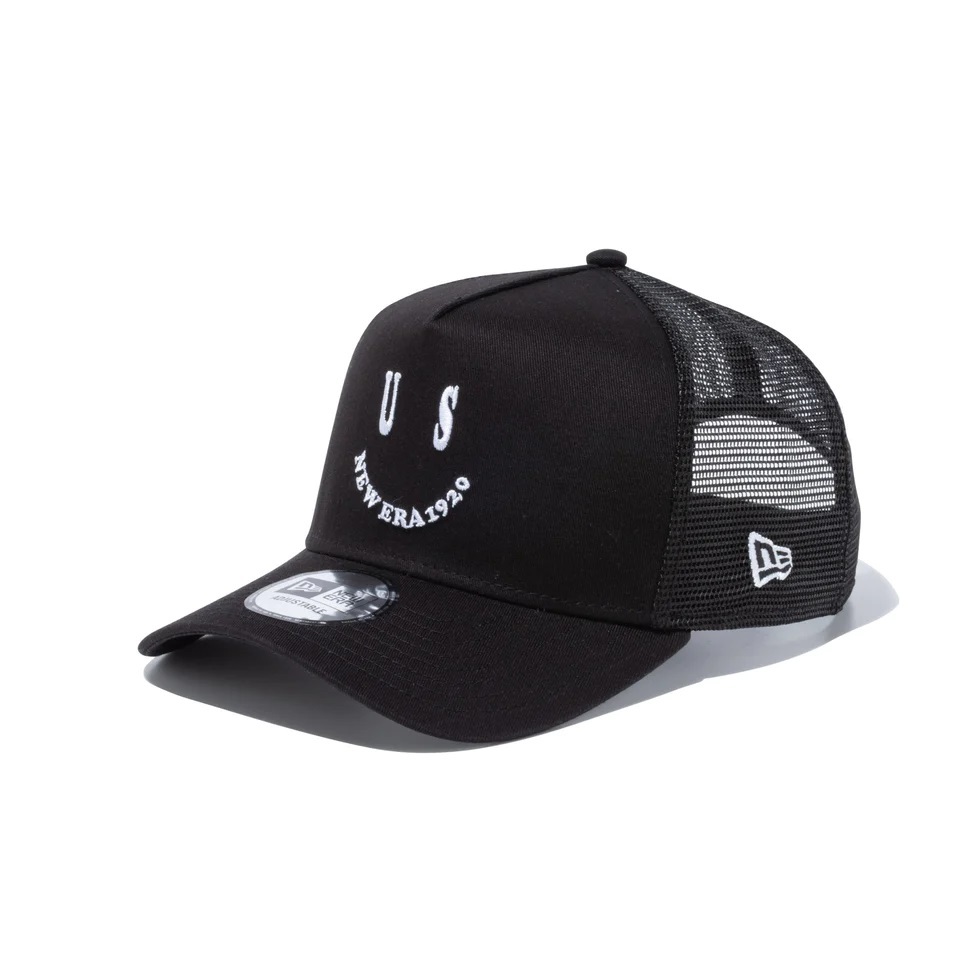 ★新品★ニューエラ★13515894★9FORTY A-Frame トラッカー Smile US NEWERA 1920 キャップ★ブラック★日本正規品★