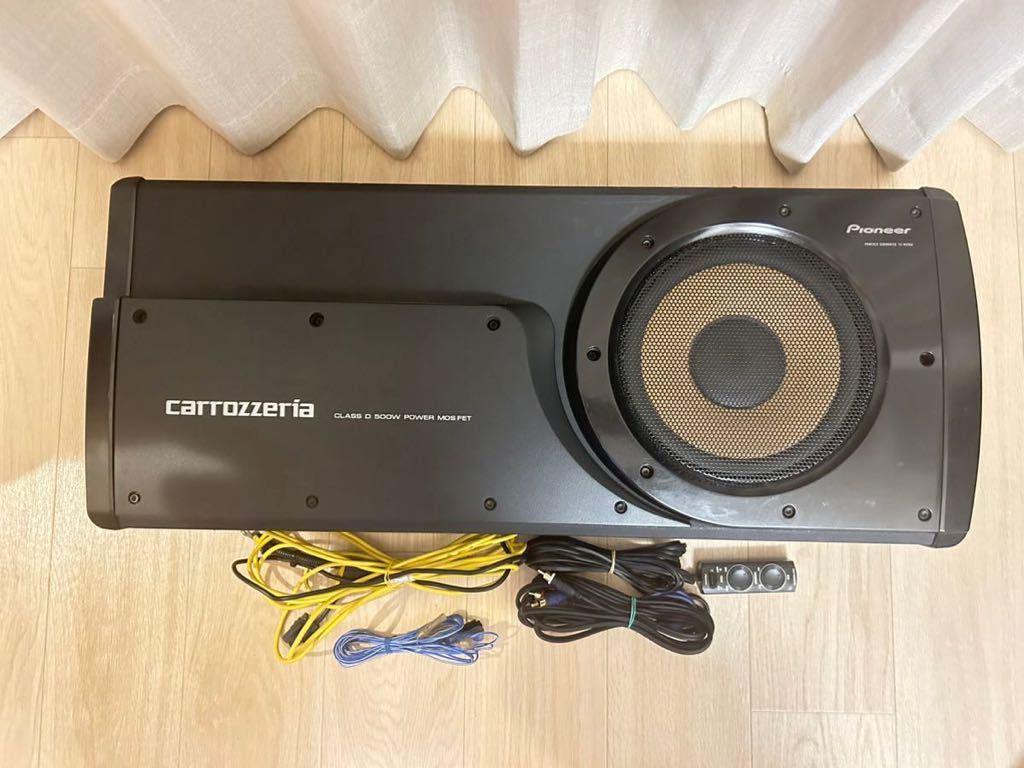 carrozzeria TS-WX99A パワードサブウーファー 500W 25cm 配線セット