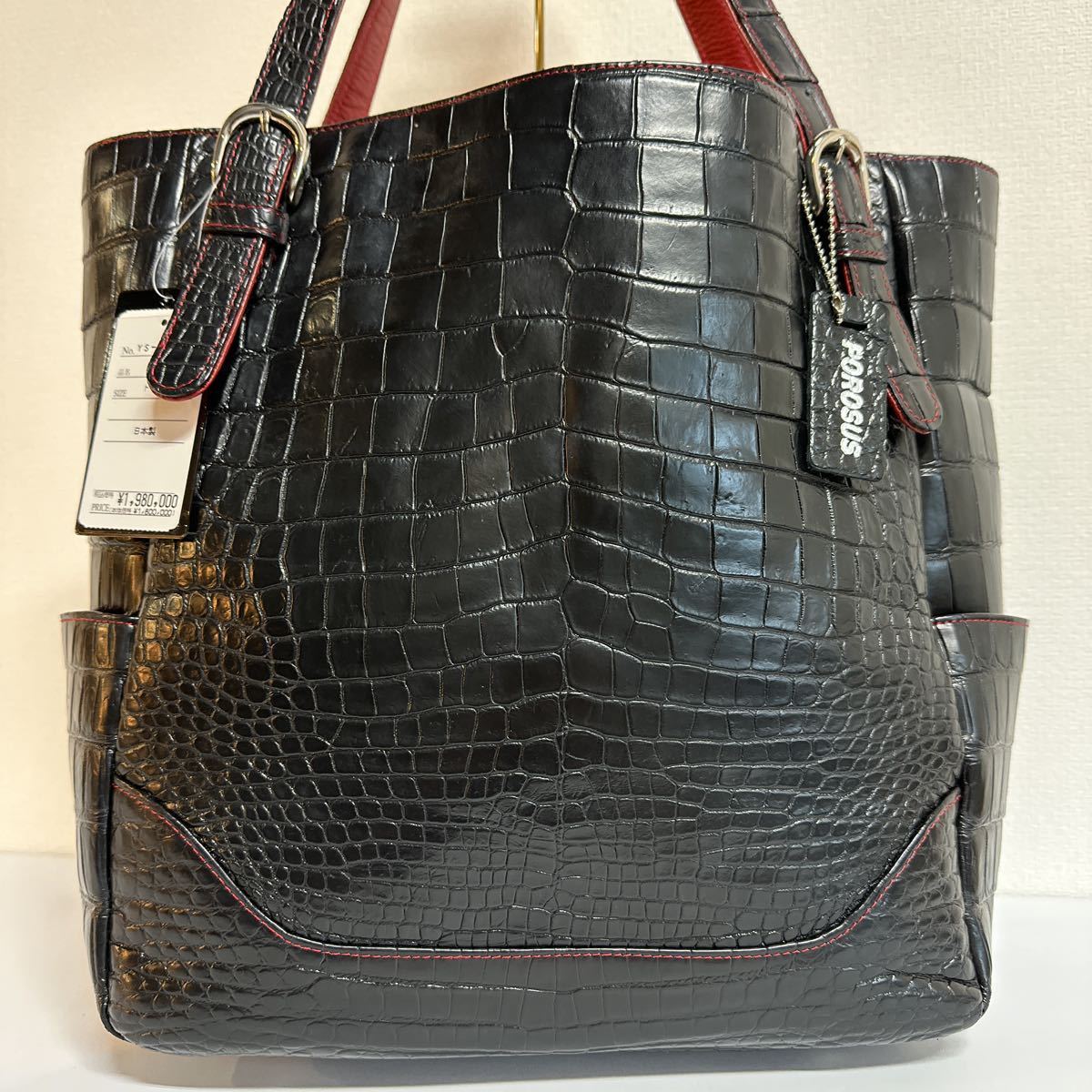 クロコダイル ビジネスバッグ 最高級品 JRAタグ クロコダイル ビジネスバッグ 最高級品 JRAタグ