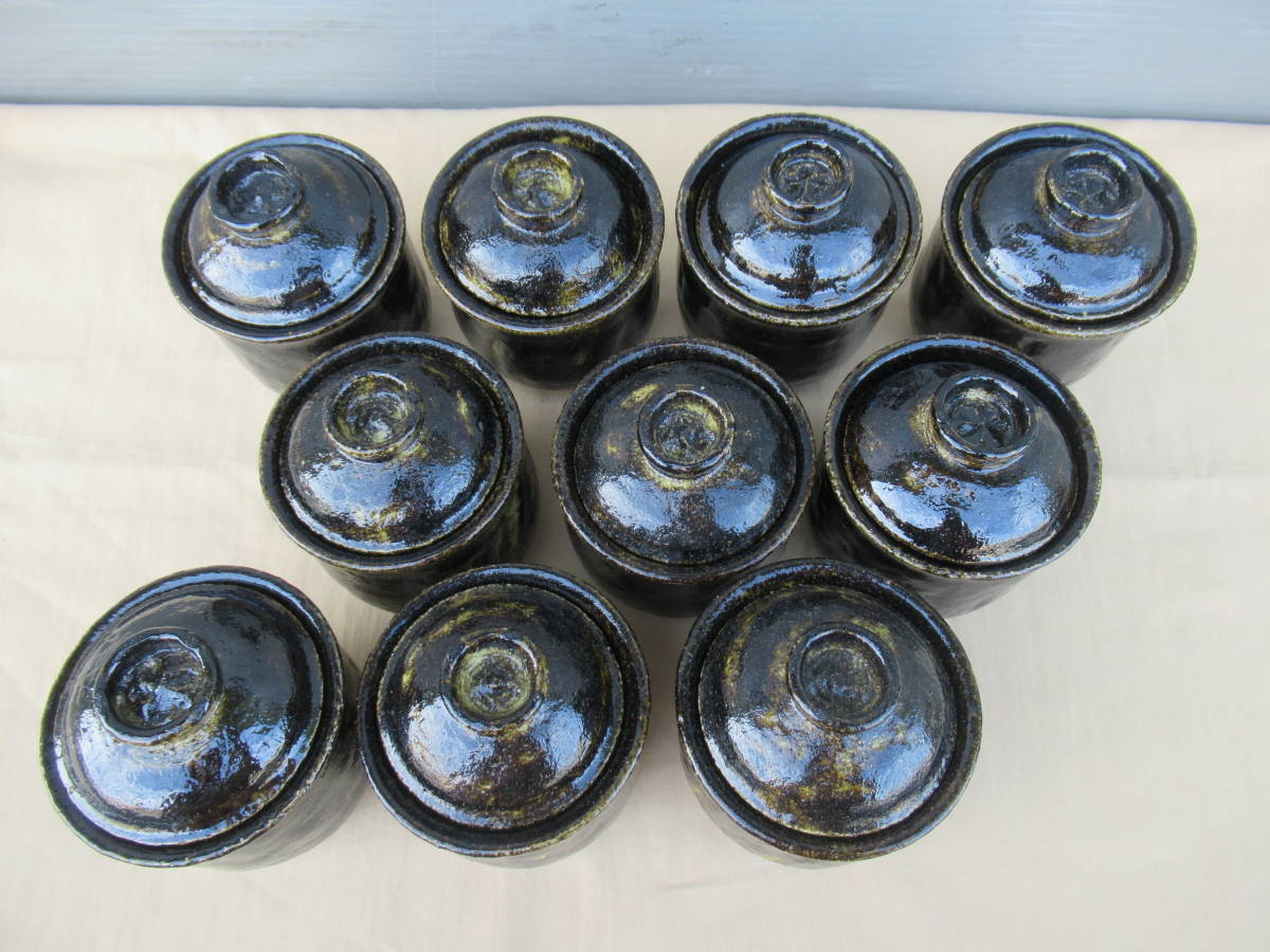 茶道具 - 即決☆黒楽 箸洗 和楽造 10客 共箱☆陶器 茶