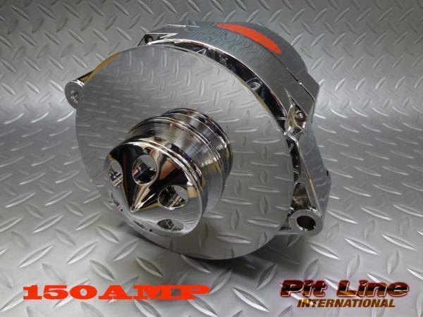 powermaster社オルタネータークローム170Aシボレーインパラハイドロ 新品 クローム150AMP オルタネーター☆インパラ パワーマスター