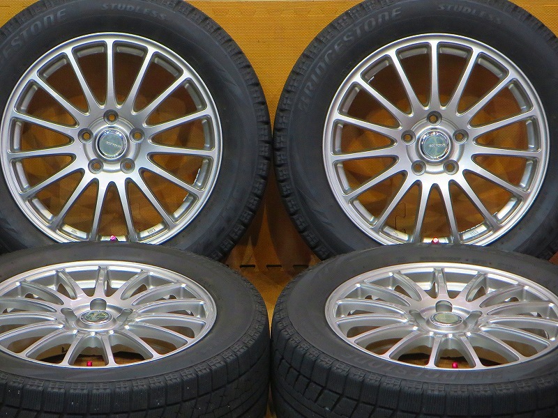 超美品 溝あり【20年製ブリヂストン ブリザック VRX 225/55R17】17インチ 7J+45 PCD114.3-5H MAZDA6 スカイライン アルファード アテンザ