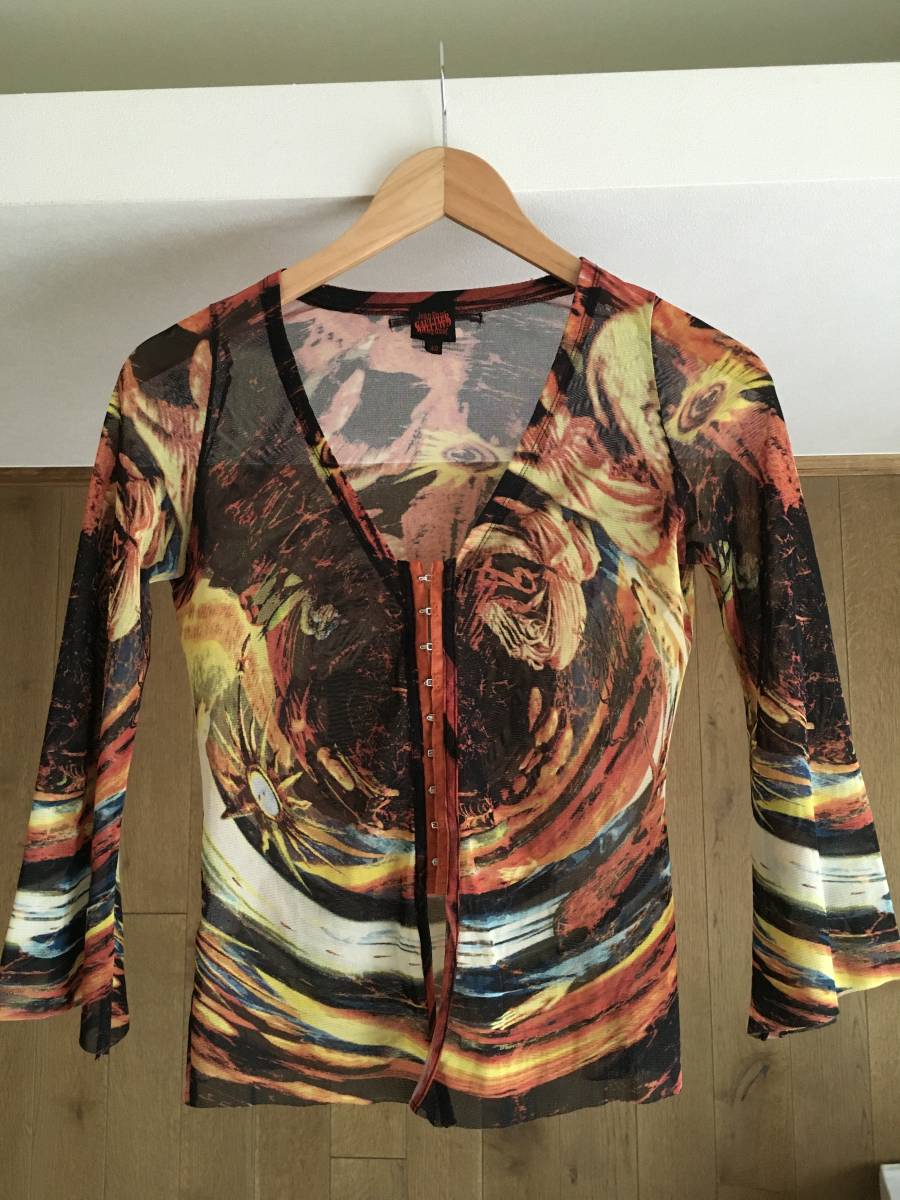 美品 ジャンポールゴルチエ パワーネット カットソー トップス 40 即決 美品 JEAN PAUL GAULTIERジャンポール・ゴルチエ パワーネット