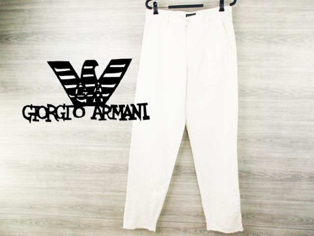 春夏 MP503y ARMANI JEANS●アルマーニジーンズ＜リネン混パンツ＞46●Ricicli17