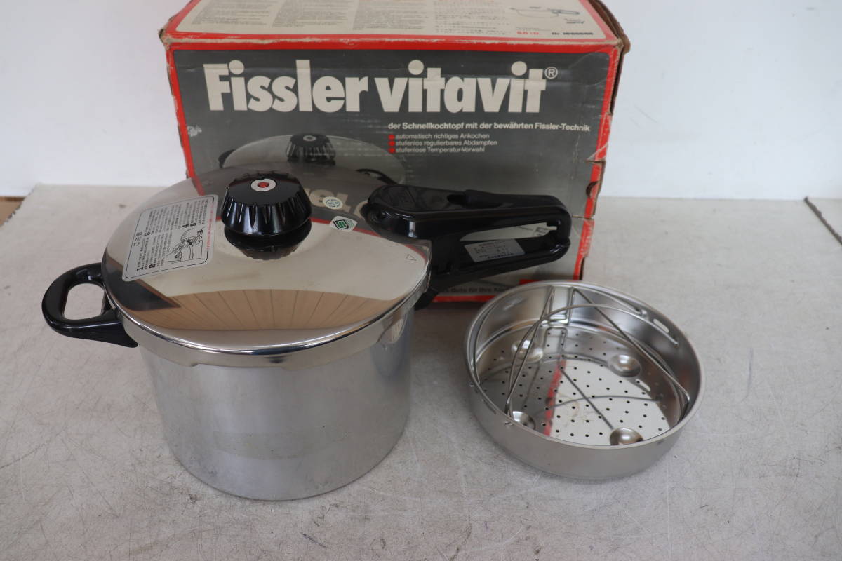Fissler vitavit 片手圧力鍋　6L 蒸し器付き Fissler◇vitavit/6L/圧力鍋 : セカンドストリートYahoo!店 - 通販