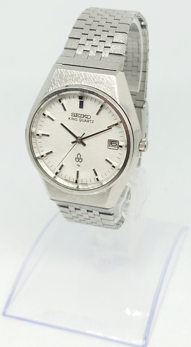 B01-057】希少 SEIKO KING QUARTZ 0852-8020 メンズ 腕時計 白文字盤