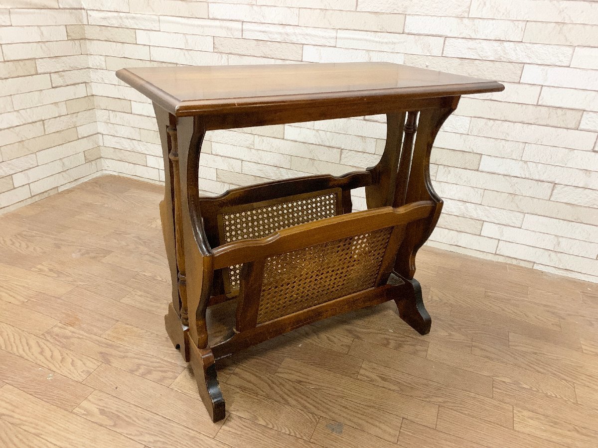 karimoku カリモク コロニアル マガジンラック サイドテーブル 木製