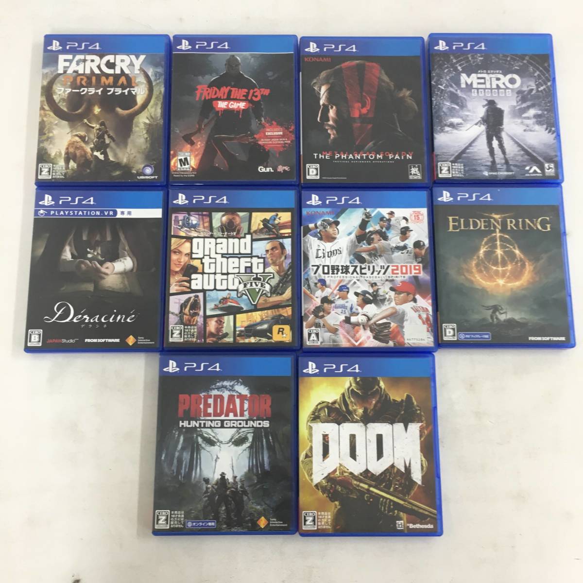 1円～】PS4 ソフト 10本セット (エルデンリング グラセフV プロスピ 