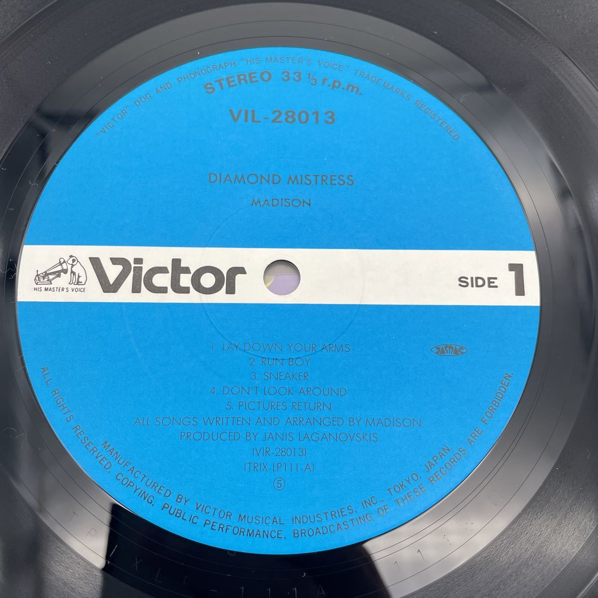 帯付】マディソン/神嵐の序曲/レコード/LP/VIL-28013/Madison/Diamond 