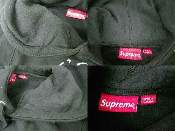 SUPREME シュプリーム　パーカー　筆記体刺繍　ロゴ入り　Classic Script Hooded ブラック　裏起毛　サイズM パーカー Supreme M 02078人気モデルシュプリーム 815刺繍ロゴシュプリーム☆筆記体刺繍ロゴ入りパーカー 筆記体