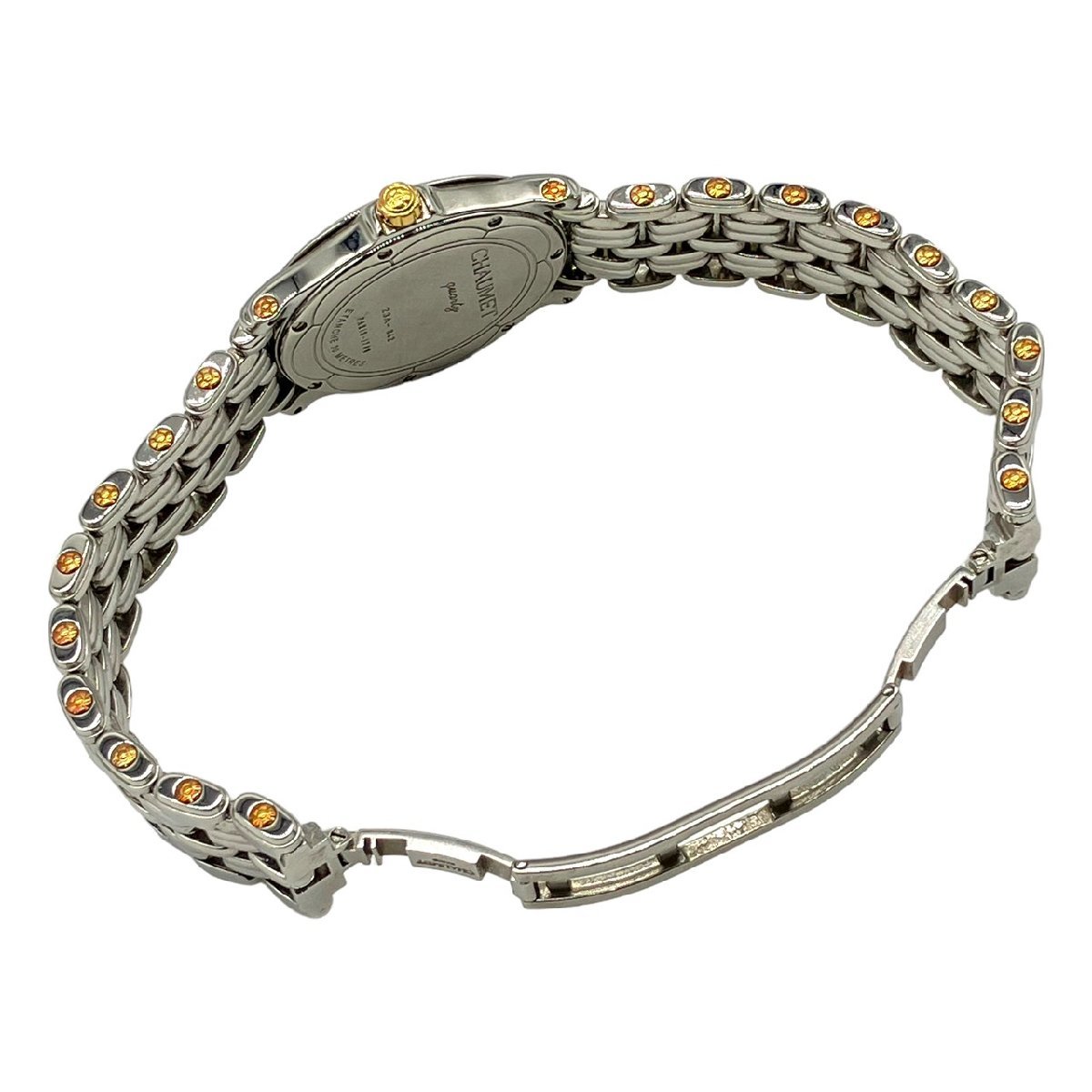 稼働品 美品 CHAUMET ショーメ アクィラ 23A-842 ラウンド 白文字盤 SS